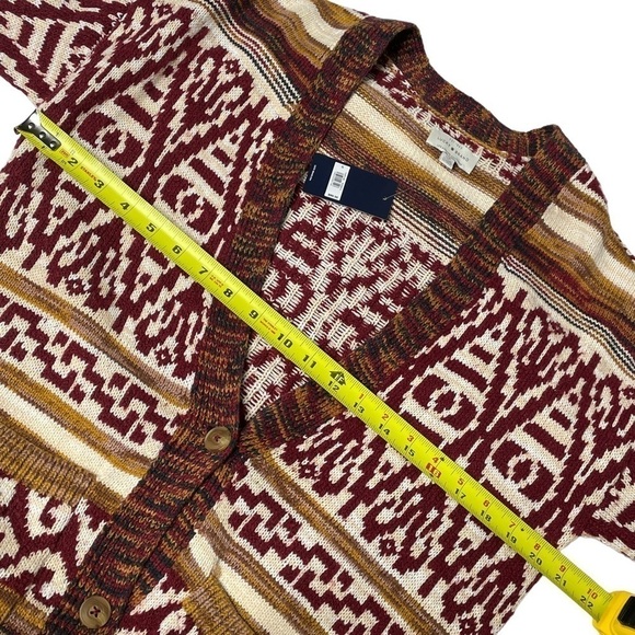 Lucky Brand brown and red oversized cardigan NWT small - Picture 5 of 10